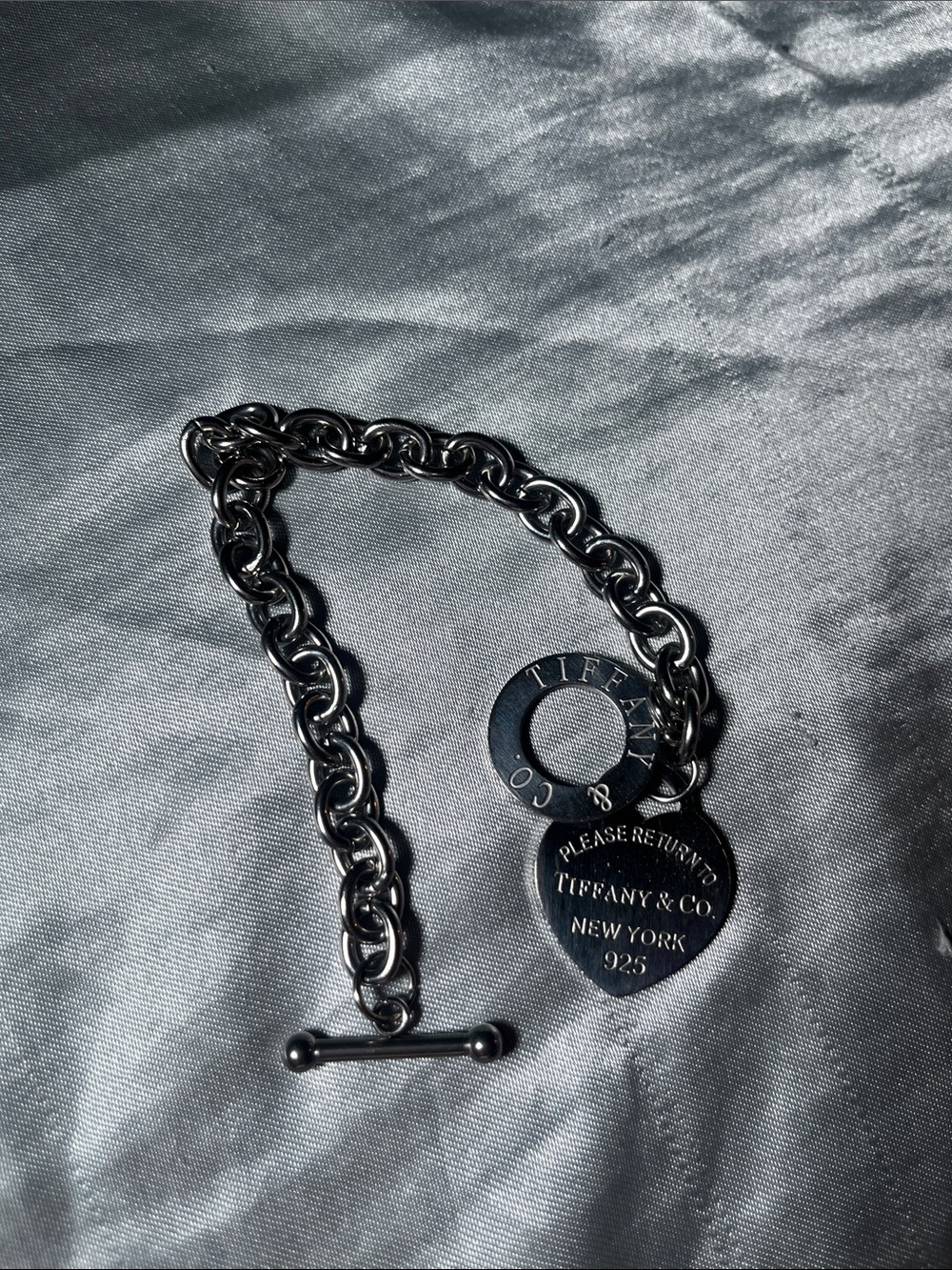 Tiffany & Co. Sterling Silver Heart Toggle Bracelet - Silver